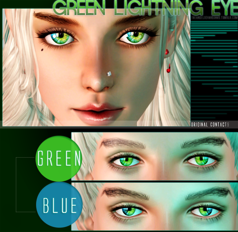 The Sims 3: Глаза - Страница 4 Green-Lightning_Eye_by_Angeloevans