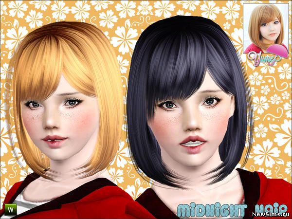 женские - The Sims 3: женские прически.  - Страница 50 Yume_Midnight_hair_1